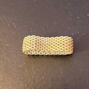 Tiffany & Co Sterling Silver Mesh Ring